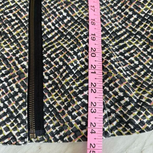 Cabi Cliffside Jacket Multi Geometric Print Moto Full Zip cotton stretch size M - Picture 7 of 7